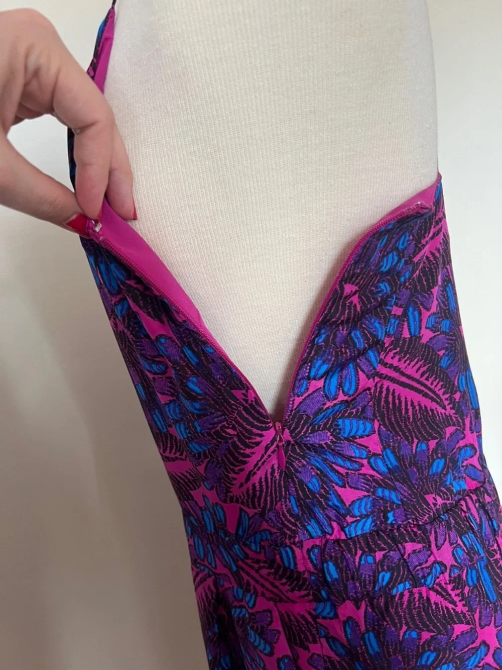 J.Crew Bright Dahlia Floral 100% Silk Strappy Jumpsuit with Pockets Size 6
